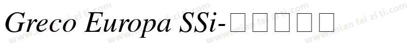 Greco Europa SSi字体转换